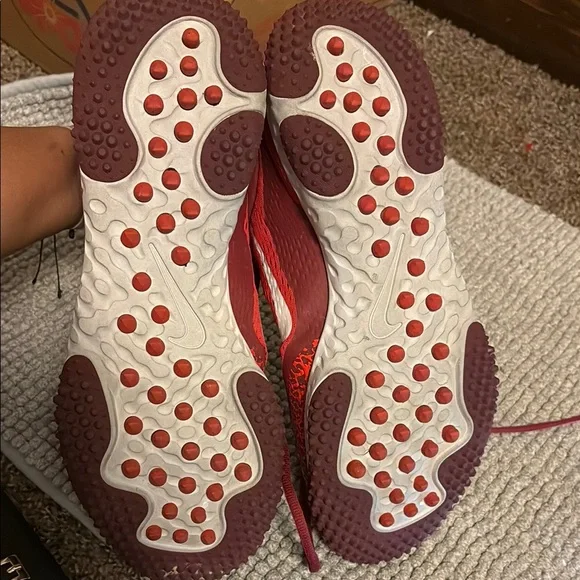 Nike Red and White Athletic Shoes